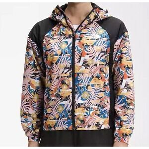 The North Face Women's Hydrenalite Floral Print Hooded Windbreaker Jacket L